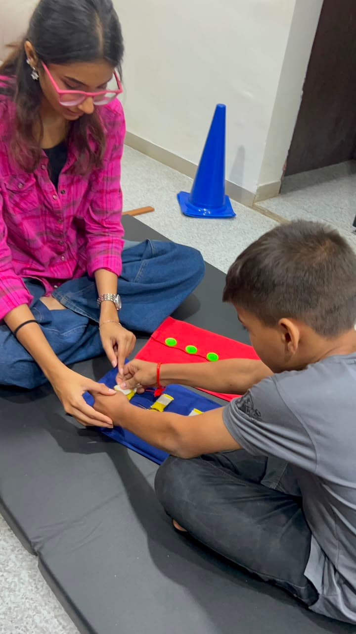 Pediatric rehabilitation therapy session